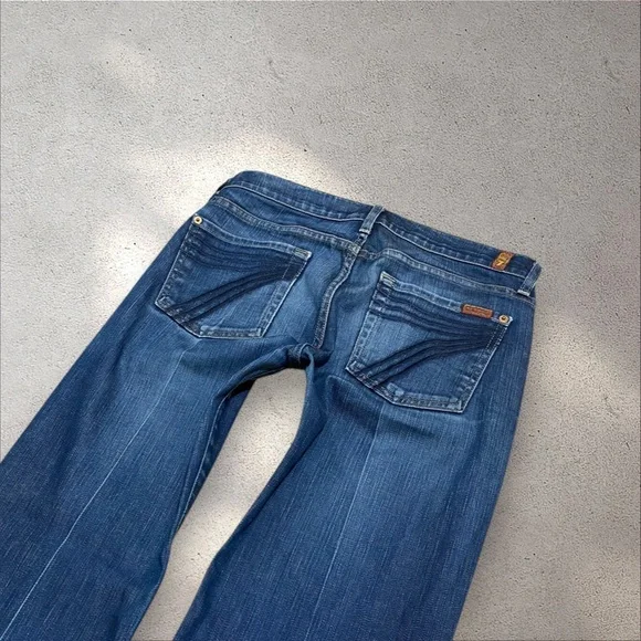 7 For All Mankind Low Rise “Dojo” Bootcut Jeans - Picture 3 of 6